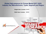 Global High-pressure Air Pumps Market 2017 Demand, Insights, Key Players, Segmentation and Forecast to 2022
