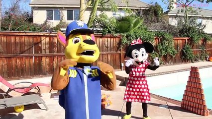 مخلب دورية مطاردة فانتا التحدي البرتقالي! ث / الرجل العنكبوت، الهيكل وميني ماوس في الحياة الحقيقية