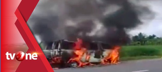 Mobil Terbakar saat Diperjalanan dari Langsa Menuju Banda Aceh