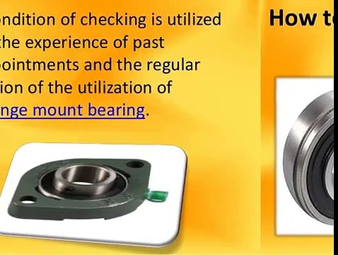 How to maintain flange mount bearing