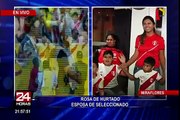 Esposa de Paolo Hurtado se sumó a las celebraciones tras el triunfo peruano