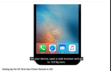 How to set up the HP all in one printer remote in iOS