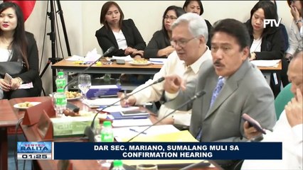 DAR Sec. Mariano, sumalang muli sa confirmation hearing