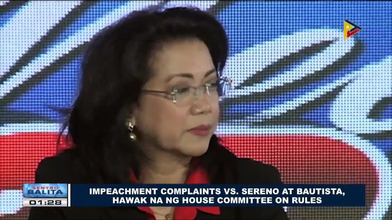 Impeachment complaint vs. Sereno at Bautista, hawak na ng House Committee on Rules