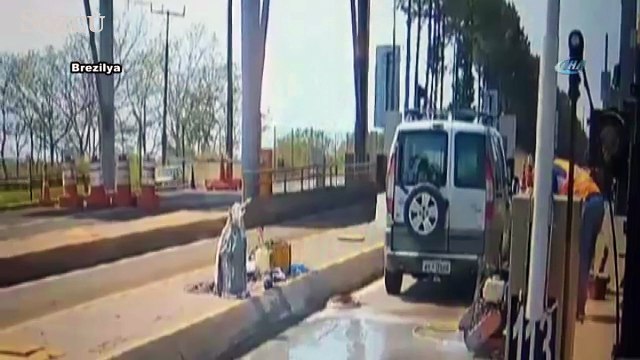 Otomobil böyle uçtu