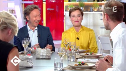 Kristin Scott Thomas et Stéphane Bern au dîner  - C à vous - 05/09/2017