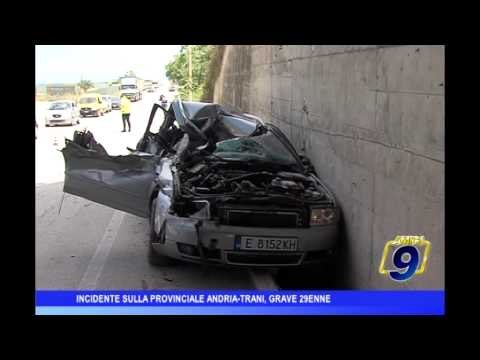 Incidente sulla Provinciale Andria Trani, grave 29 enne