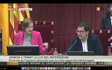 Forcadell impedeix l'intent de boicot de C's des de la mesa