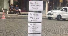 Trabzon'da Adres Soranlardan Bıkan Esnaftan Gülümseten Çözüm