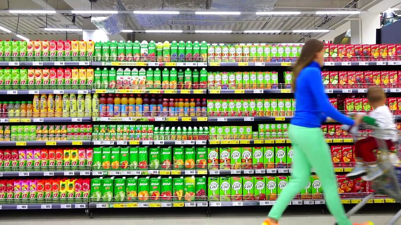 Bad Kid vs GIANT DINOSAUR in SUPERMARKET Learn Colors & Johny Johny YES PAPA Nursery Rhymes for Kids