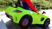 Bad Baby Spiderman Changing Wheels! Ride On Power Wheels / Funny Superheroes Joker Hulk Spiderbaby