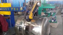 Stainless steel tank container polishing grinding machine for outside and inside