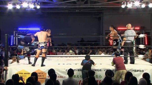 Jimmyz (Genki Horiguchi HAGeeMee, Jimmy Kagetora & Ryo Jimmy Saito) vs. Over Generation (CIMA, Dragon Kid & Eita) - Dragon Gate Scandal Gate (2017) - 5 Unit Survival Race - Day 7