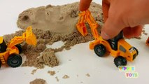 Kinetic Sand Fun Construction Toys Caterpillar Mighty Machines Dump Truck Bulldozer Excava