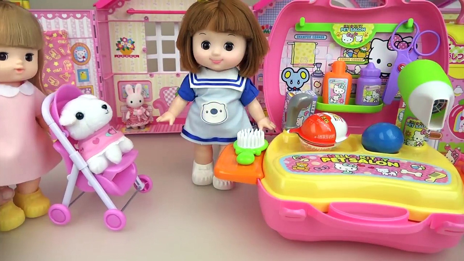 ⁣Baby Doli and pet hair shop toys and surprise eggs baby doll play
