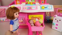 Baby Doli and Hello kitty kitchen food toys baby doll play