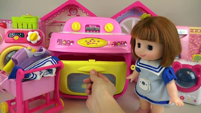 Baby doli and washing machine baby doll toys play
