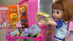 Baby Doli and pink refrigerator mart toys baby doll play
