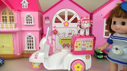 Baby doli and rabbit scooter baby doll delivery car surprise toys play