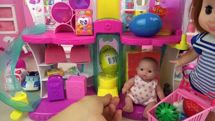 Baby doll and Surprise shop Surprise eggs toys play