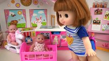 Baby doll Kitchen and Surprise eggs kinder joy, food toys play