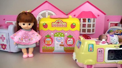 Baby doll and Ambulance hosptal car toys doctor play