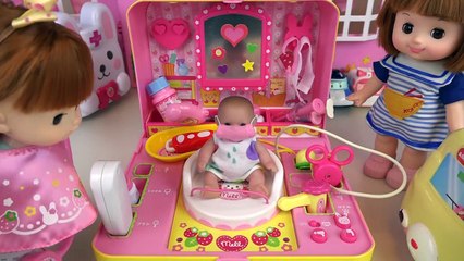 Doctor Baby doll and Hello Kitty hospital toys play