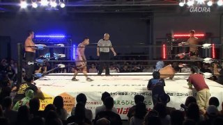 Don Fujii & Hyo Watanabe vs. Jimmy Kanda & Masaaki Mochizuki - Dragon Gate Scandal Gate (2017) - 5 Unit Survival Race - Day 7