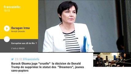 Ouragan Irma : la ministre des Outre-mer, Annick Girardin, dénonce des "comportements individuels inappropriés"