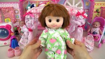 Baby doll princess bed and baby sitter toys play