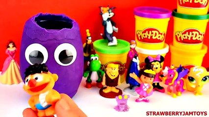 rainbow surprise eggs peppa pig play doh minnie mouse toys lps