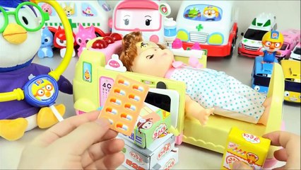 Ambulance baby doll car toy and Doctor Pororo