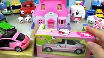 Hello Kitty car toys camping bus and Ambulance Pororo Robocar Poli toys