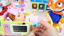 Baby doll in Cast Doctor Pororo Ambulance toys