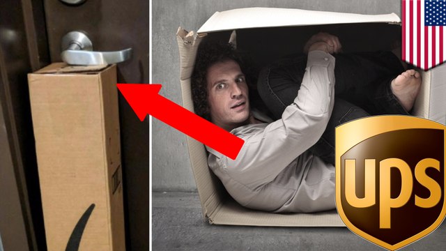 UPS package jams door handle and traps man inside his own apartment in UPS delivery fail - TomoNews