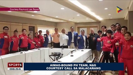 SPORTS BALITA: AIMAG-Bound PH Team, nag-courtesy call sa Malacañang