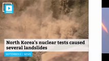 North Korea's nuclear test triggers landslides