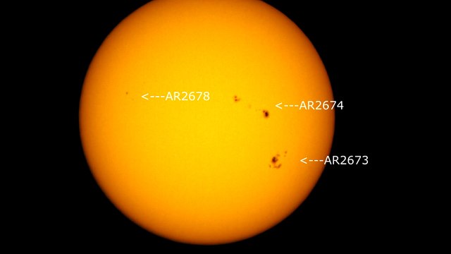Sun - Sunspots AR2674,AR2673,AR2678 (6 September 2017)