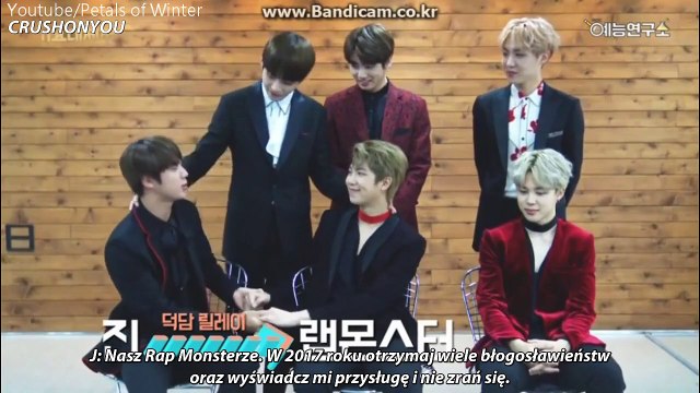 [POLSKIE NAPISY] 161231 BTS przekazują sobie życzenia noworoczne - MBC Music Festival 2016