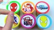 Сups Stacking Toys Play Doh Clay Cars McQueen Spiderman Peppa Pig Learn Colors for Childre