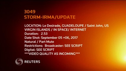 Furacão Irma chega ao Caribe