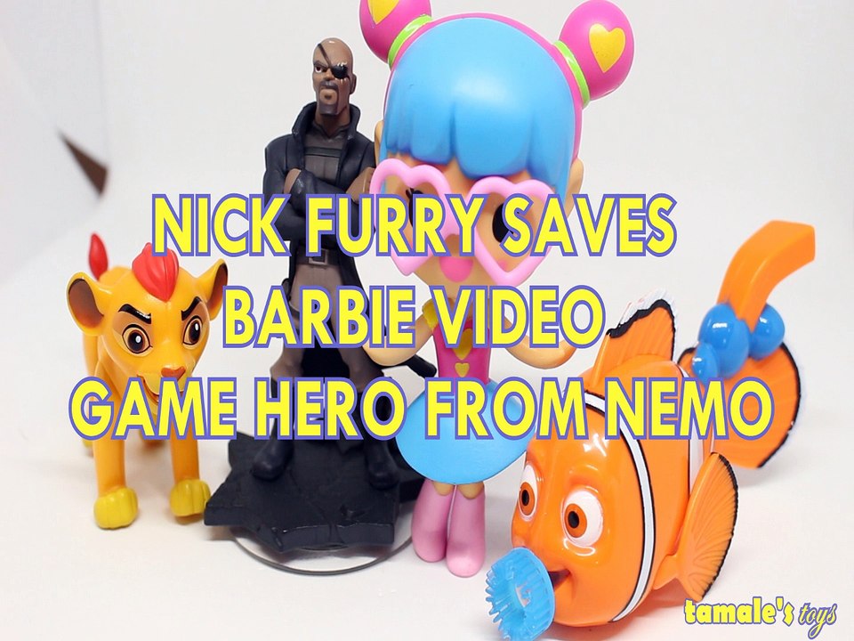 NICK FURRY SAVE BARBIE VIDEO GAME HERO FROM NEMO FINDING DORY KION LION GUARD  Toys BABY Videos, AVENGERS , DISNEY JUNI