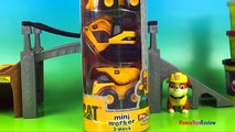 PlayDoh fun with Matchbox Mini Mighty Machines Excavators Bulldozer at Folding Constructio