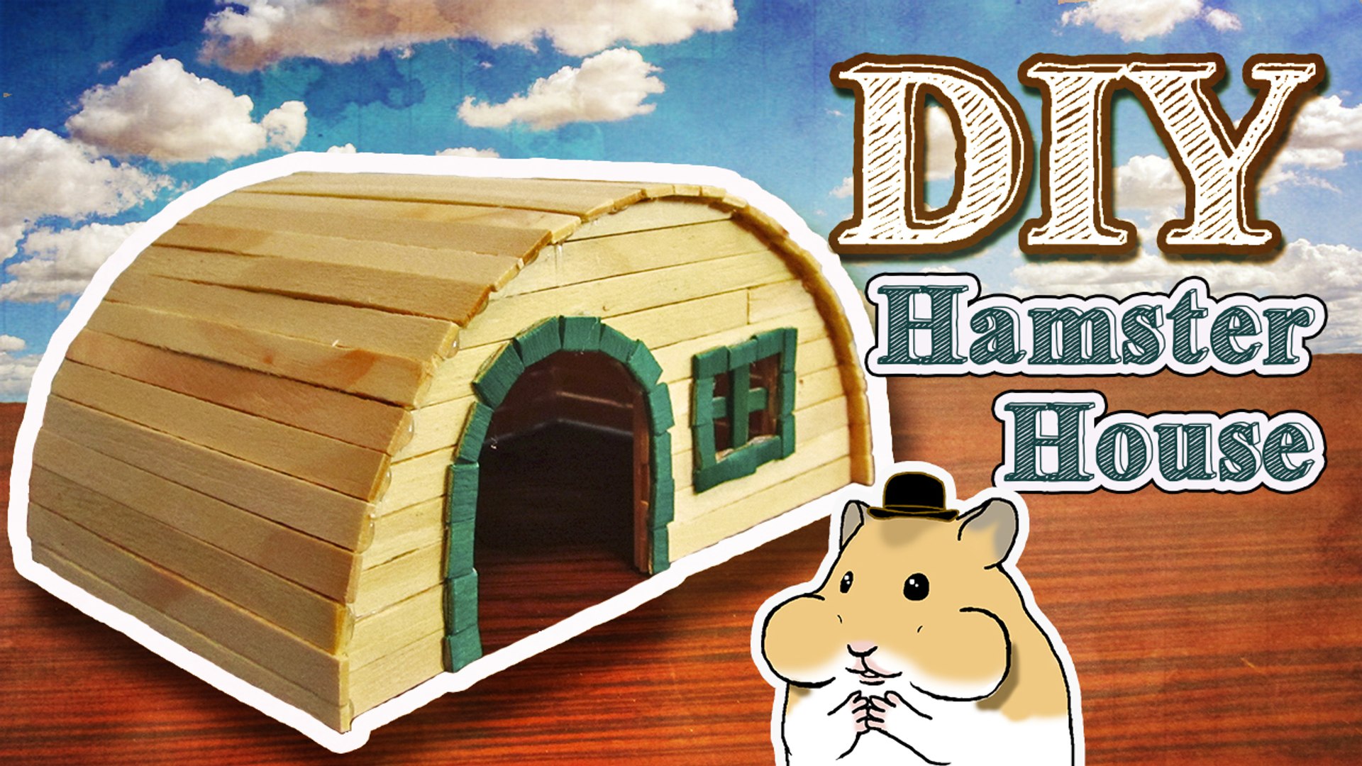 popsicle stick house for hamster