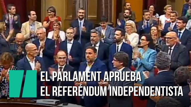 El Parlament de Cataluña aprueba el referéndum independentista