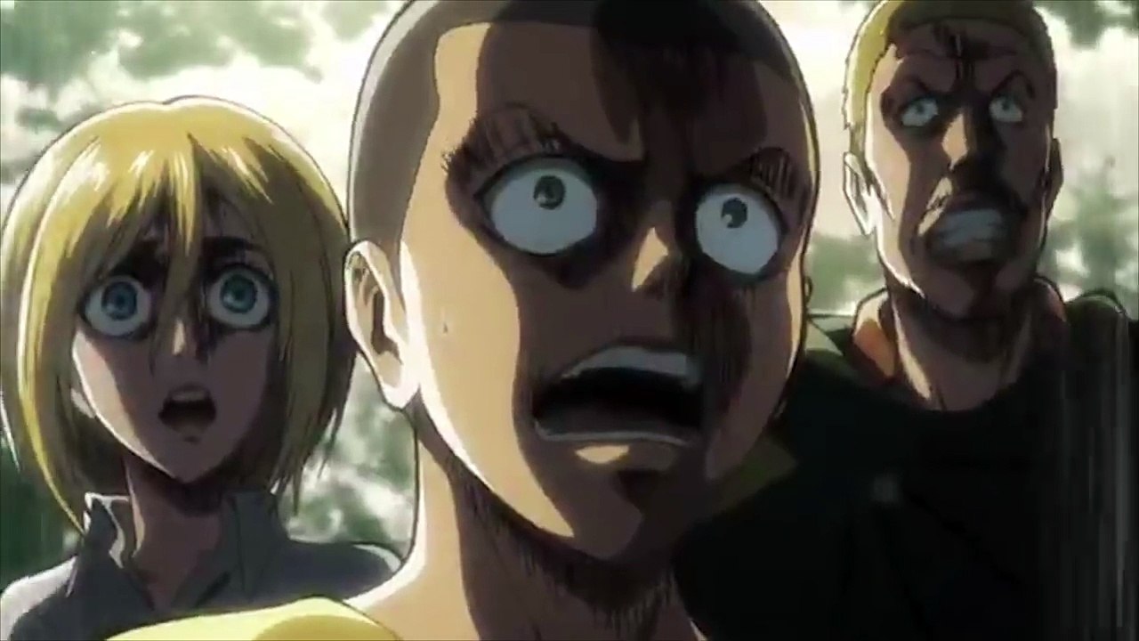 進撃の巨人　エレン VS ライナー(鎧の巨人) attack on titan / shingeki no kyojin　次回予告付き