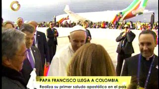 Recibimiento del Papa Francisco en Colombia
