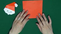 Japonais origami Père Noël 1 pliage du Père Noël