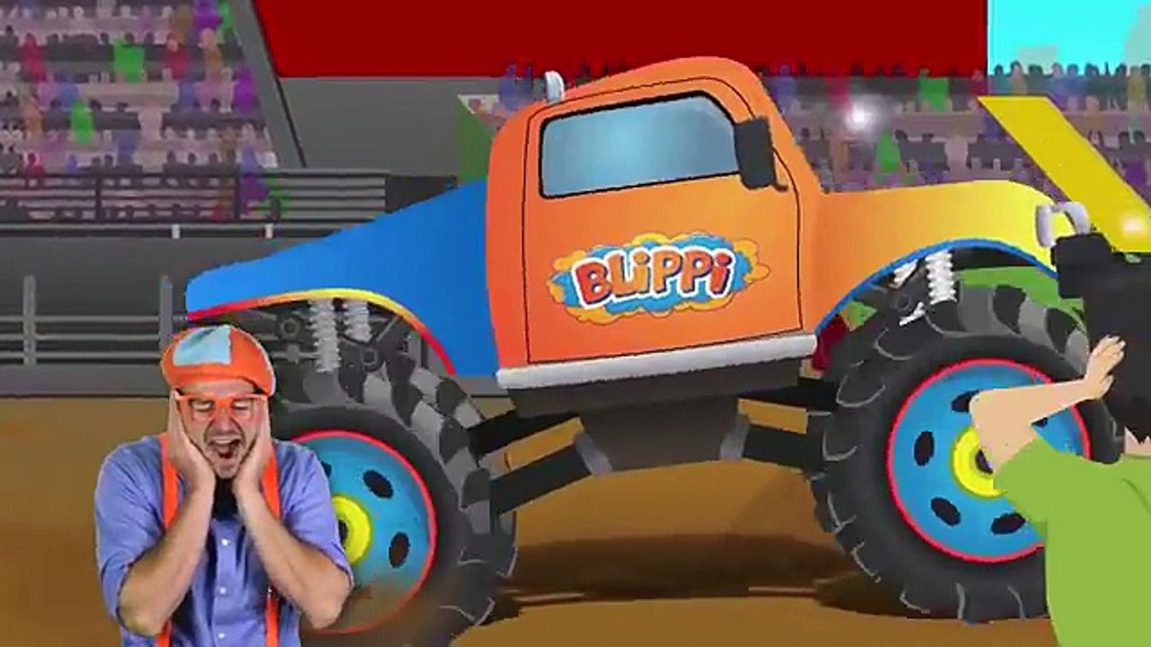 Para Niños monstruo canción juguetes camión camiones con Blippi |