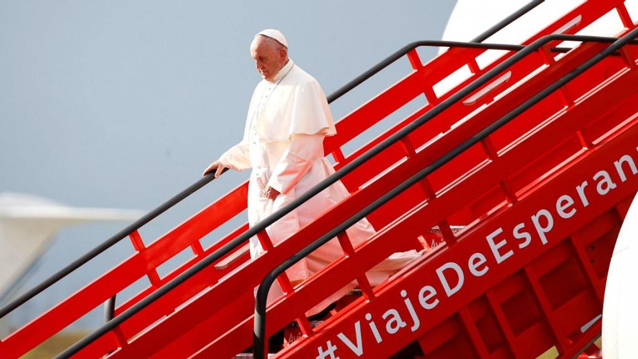 O Papa Francisco já está na Colômbia